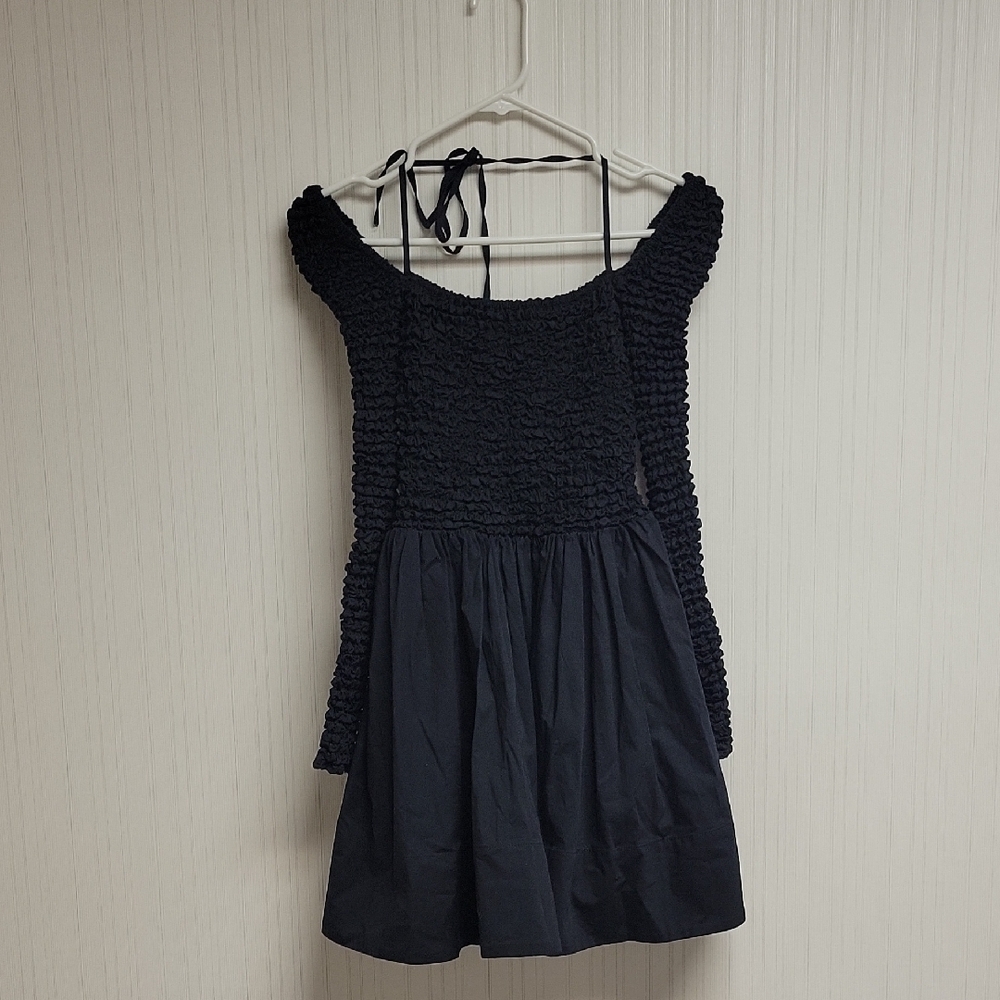 STAUD Black Cassidy Dress XS New Mini contemporary casual party date night - Picture 6 of 9